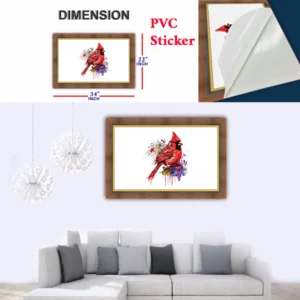 Poster Sticker Red Cardinal Bird P 82 1