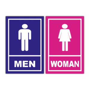 men women toilet Sticker (1)