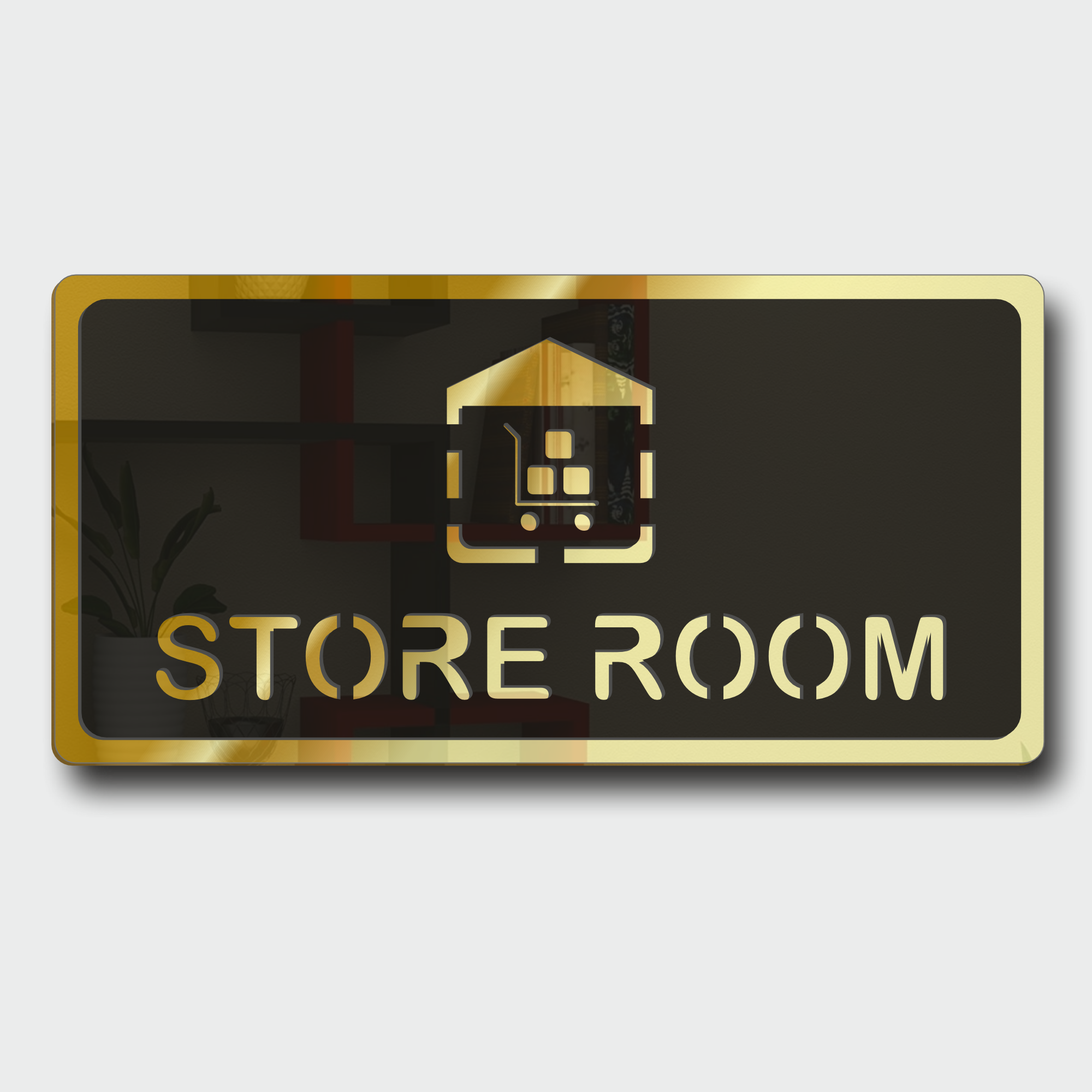 Store Room Sign Board Golden Material: Acrylic 3 Store Room (1)