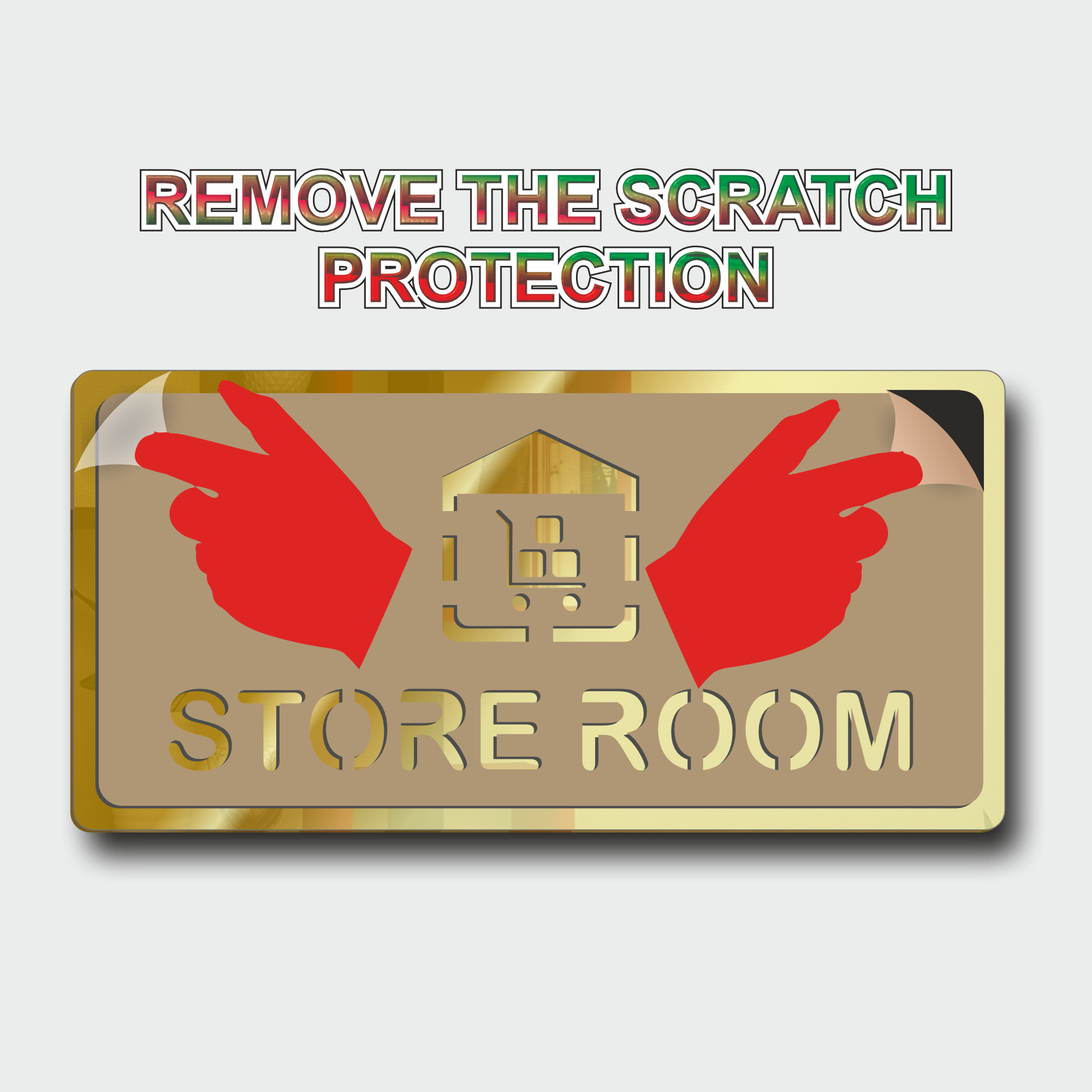 Store Room Sign Board Golden Material: Acrylic 4 Store Room (2)